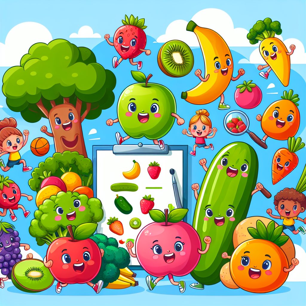Inspirasi Poster Makanan Sehat Kartun untuk Anak-anak